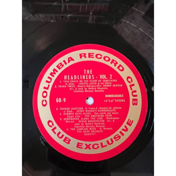The Headliners Vol. 2 Vinyl Record GB - 9 Vintage Album - Picture 2 of 4